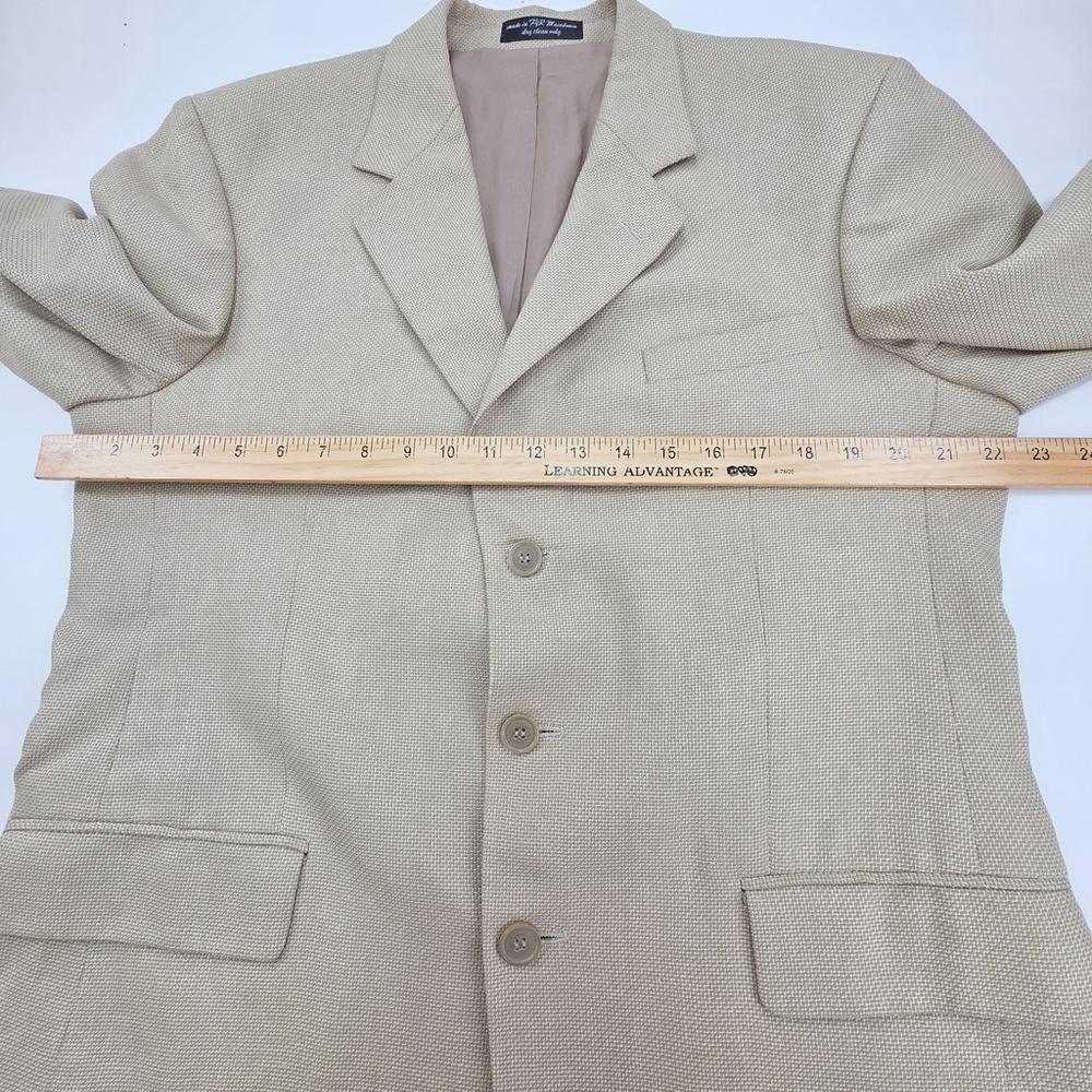Quiet Luxury Gianfranco Ruffini Blazer Men 40R Tan Italian Tailored Jacket - Picture 12 of 16